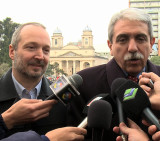 Aníbal Fernández en campaña - Morón