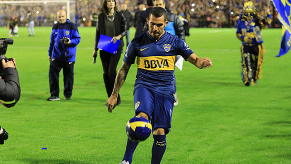 Presentación de Tevez en Boca