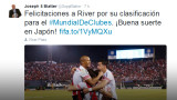 Tuit de Blatter para River