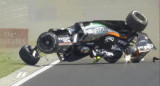 Brutal accidente de Sergio Pérez en GP Hungría