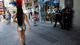 Topless en Times Square en Nueva York