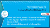 Elecciones Octubre 2015 - Delitos electorales