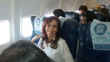 Cristina viajando en Aerolíneas (NA) 