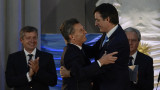 Esteban Bullrich con Mauricio Macri (DyN)