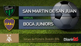 Torneo de Primera División 2016 - San Martín de San Juan vs. Boca Juniors