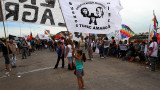 Protesta en Puente Pueyrredón (DYN)