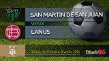 Torneo de Primera División 2016 - San Martín de San Juan vs. Lanús