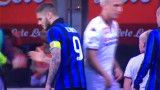 Saludo entre Icardi y Maxi López