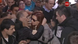 Llegada de Cristina Kirchner a su casa