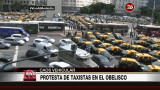 Protesta de taxistas en el Centro - Canal 26