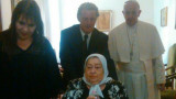 Hebe de Bonafini con el Papa Francisco (Prensa Madres)