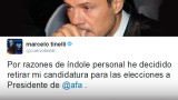 Tinelli renuncia a candidatura en la AFA