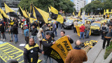 Protesta de taxistas contra UBER (NA)