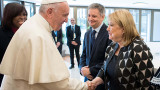 Papa Francisco y Susana Malcorra (DYN)