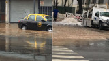 Caño roto en Constitución (Twitter)