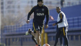 Tevez entrenando
