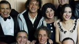 Angel Mahler con el elenco de Gardel
