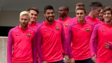 Divertido entrenamiento del Barcelona 