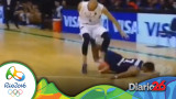 Golpe de Campazzo contra el piso