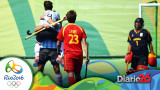 Río 2016 - Festejo de Argentina en hockey ante España