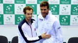 Murray y Del Potro - Sorteo Copa Davis