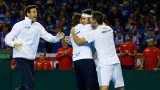 Copa Davis - Festejo argentino ante Inglaterra (Reuters)