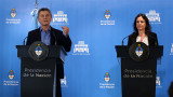 Conferencia de Macri y Stanley en Olivos (NA)