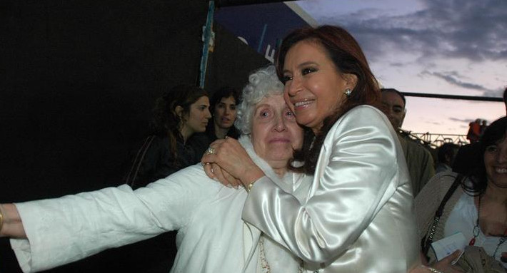 Cristina Kirchner y Ofelia Wilhelm
