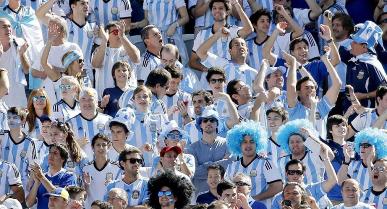 Hinchas argentinos en el Mundial