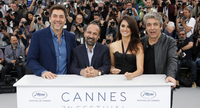 Festival de Cannes 2018 - Benicio del Toro, Penélope Cruz, Ricardo Darín y Asghar Farhadi (Reuters)