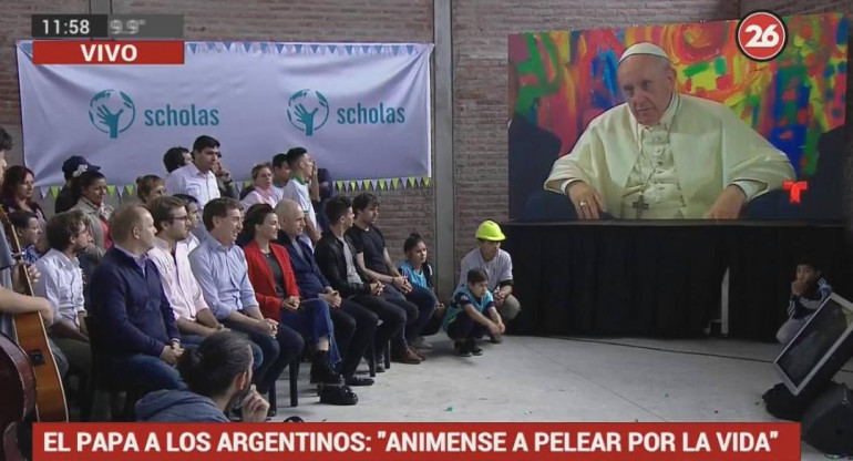 Mensaje del Papa Francisco en inauguración de nueva sede de Scholas en Villa 31 (Canal 26)