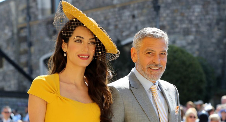 Amal Clooney y George Clooney - Boda Real entre Harry y Meghan (Reuters)