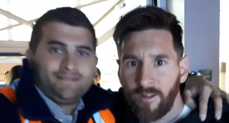 Messi - arribando al país