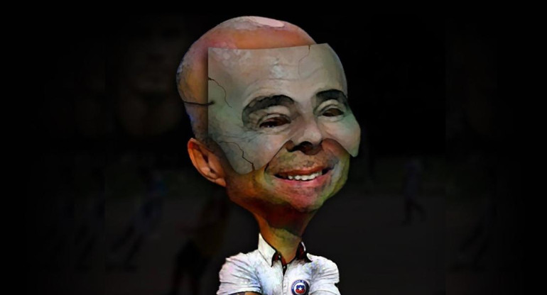 Caricatura de Jorge Sampaoli - Padre del Patón Guzmán - Selección Argentina - Fútbol