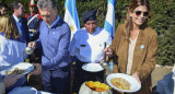 Mauricio Macri y Juliana Awada almorzando locro en Olivos, NA