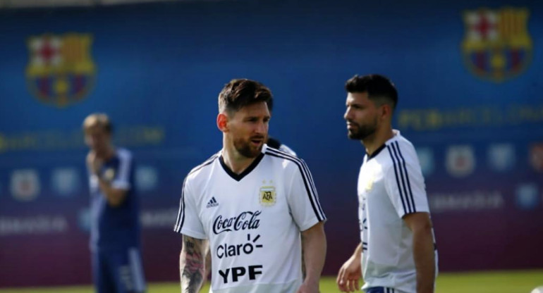 Selección Argentina, entrenamiento en Barcelona, Mundial Rusia 2018, NA