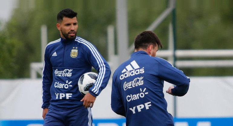 Agüero y Messi - Selección argentina - Mundial Rusia 2018 (NA)