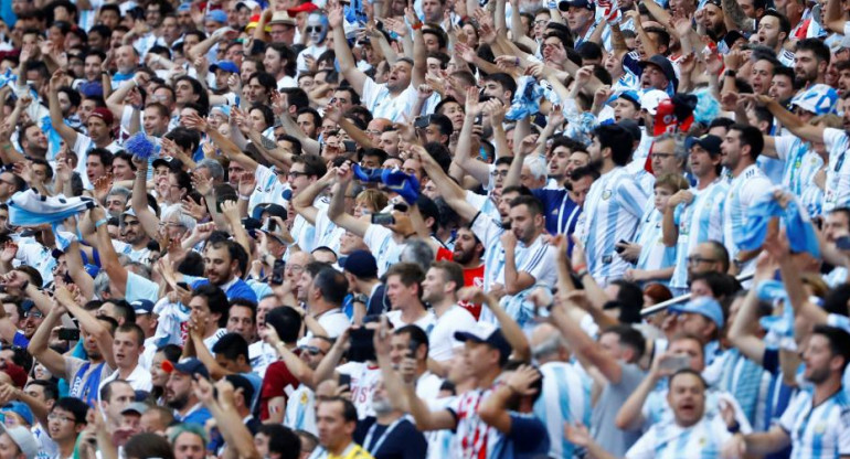 Hinchada argentina, Mundial Rusia 2018, Francia vs. Argentina, Reuters