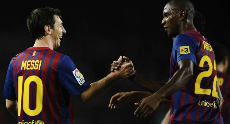 Lionel Messi y Eric Abidal