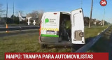 Trampa de radar de control velocidad en Maipú