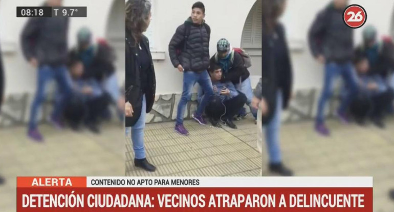 Vecinos detuvieron a delincuente en Reconquista (Canal 26)