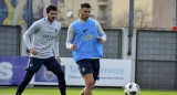 Mauro Zárate, entrenamiento de Boca, Agencia NA