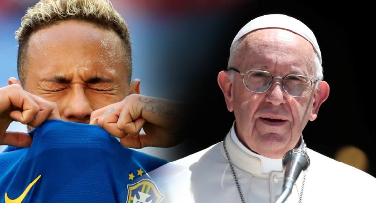 Neymar y el Papa Francisco