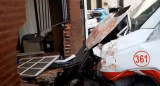 Ambulancia se incrustó en una casa