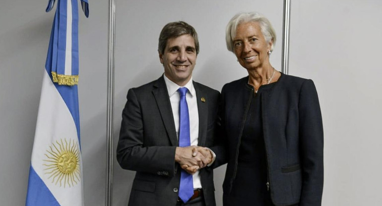 Christine Lagarde se reunió con el presidente del BCRA, Luis Caputo - NA -