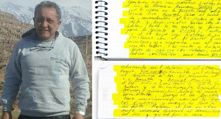 Cuadernos de Oscar Bernardo Centeno, ex chofer de Baratta
