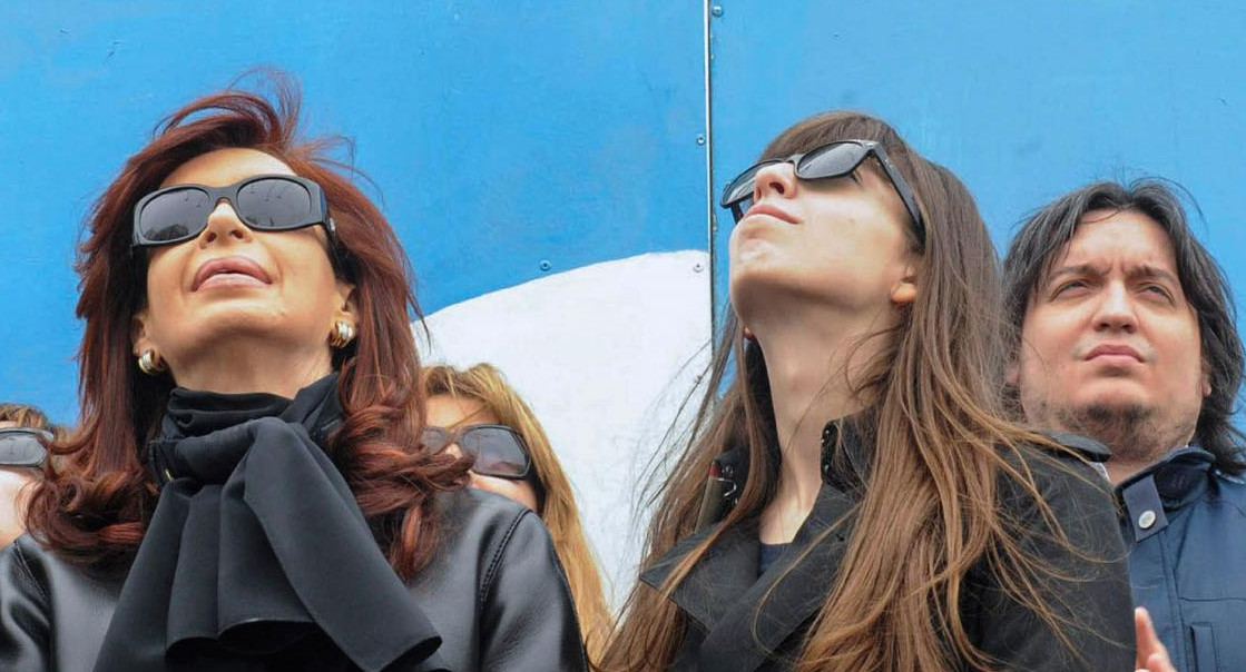 Cristina Kirchner, Máximo Kirchner y Florencia Kirchner (NA)