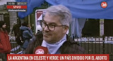 Opiniones en la calle contra el aborto legal (Canal 26)