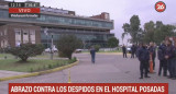 Abrazo solidario al Hospital Posadas por despidos (Canal 26)