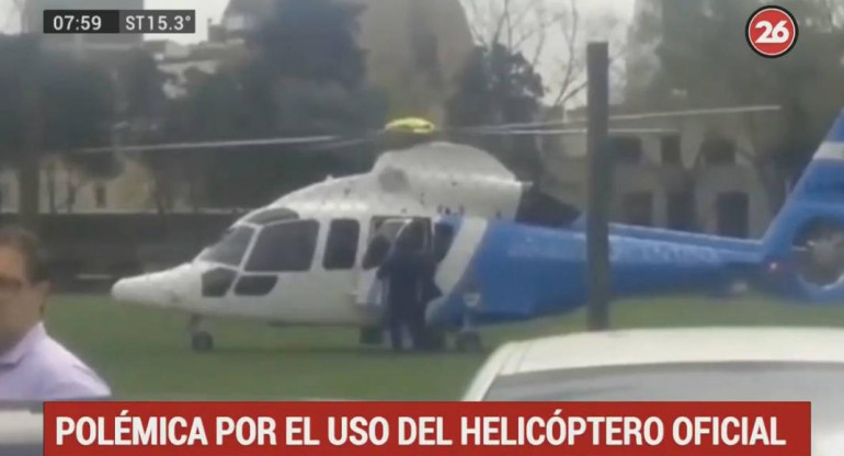 Macri usó el helicóptero oficial para buscar a Antonia al colegio